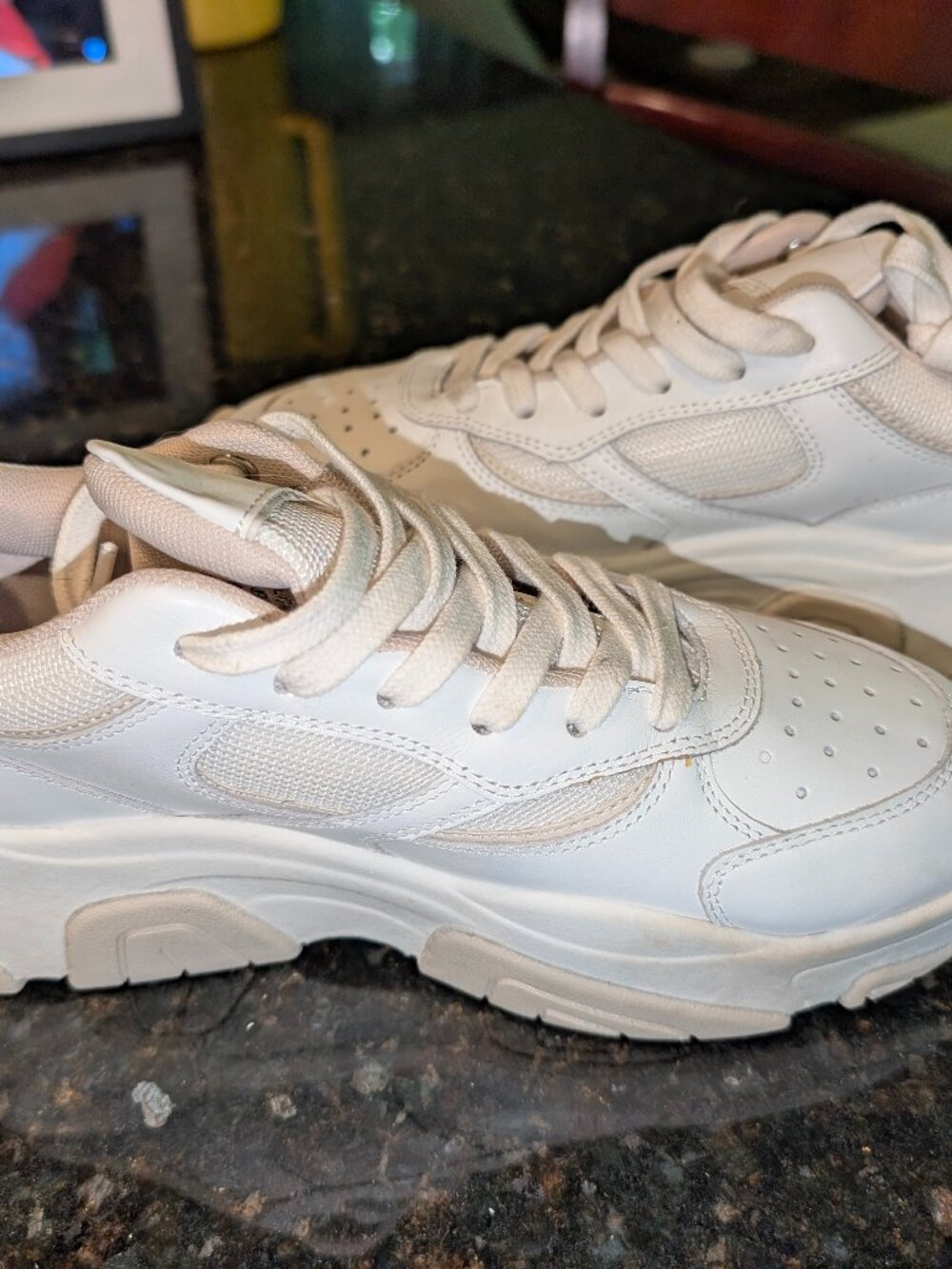 Windsor Smith Ghosted White Leather / Blonde